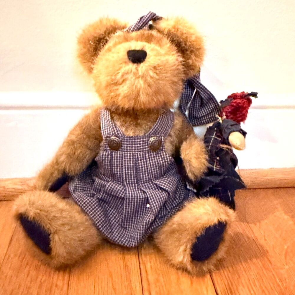 Boyds Bears Bearwear Teddy Bear w Rag Doll Archive Series 1990s Plush Vintage